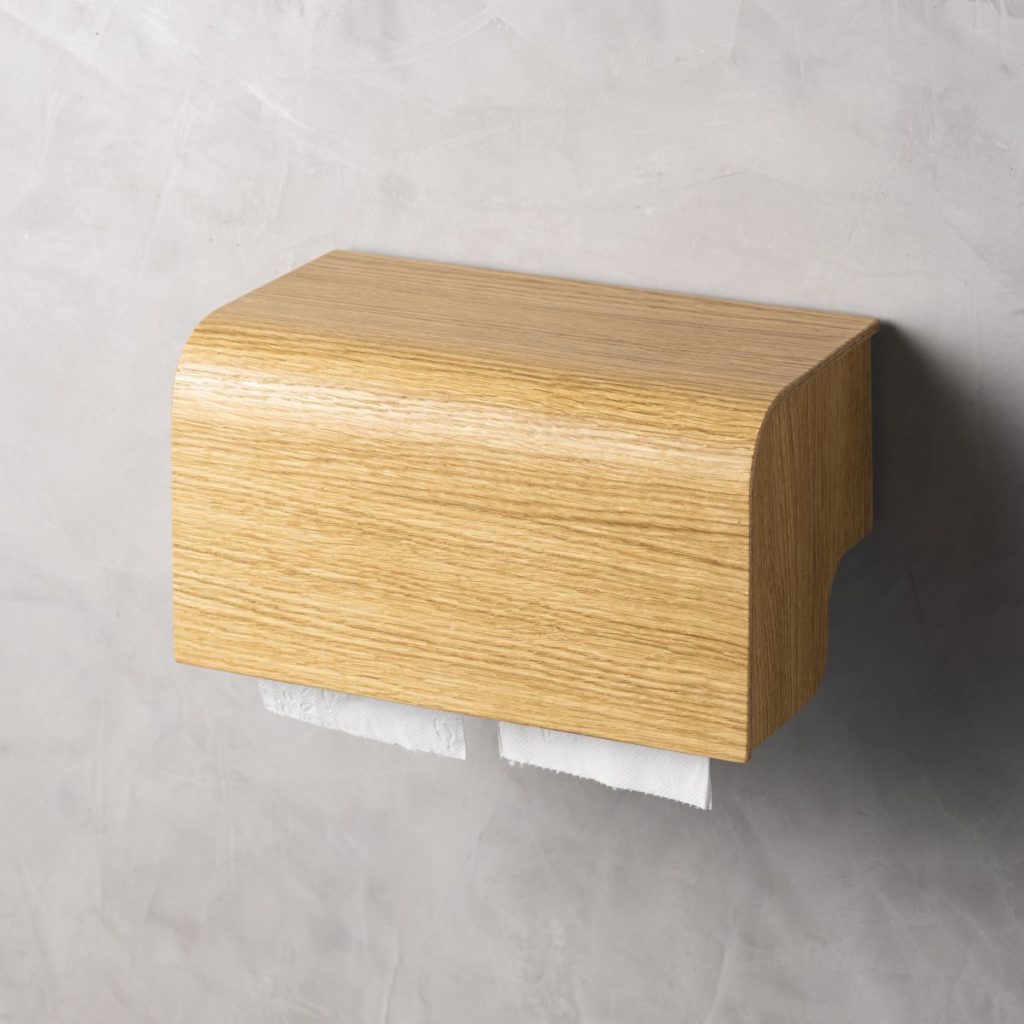 seinään kiinnitettävä WC paperiteline kahdelle rullalle